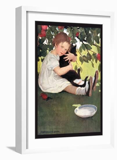 I Love Little Pussy-Jessie Willcox-Smith-Framed Art Print