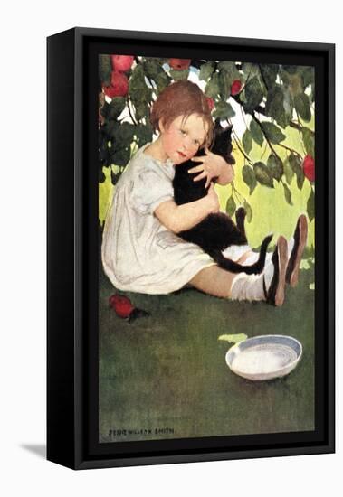 I Love Little Pussy-Jessie Willcox-Smith-Framed Stretched Canvas