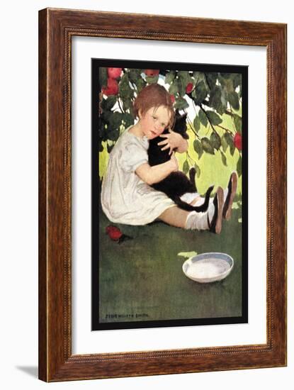 I Love Little Pussy-Jessie Willcox-Smith-Framed Art Print