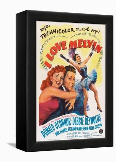 I Love Melvin, L-R: Debbie Reynolds, Donald O'Connor, Debbie Reynolds, 1953-null-Framed Stretched Canvas