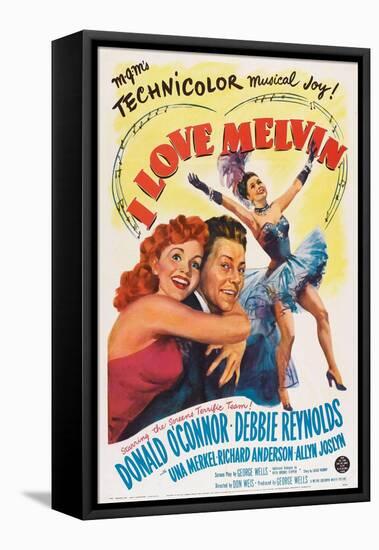 I Love Melvin, L-R: Debbie Reynolds, Donald O'Connor, Debbie Reynolds, 1953-null-Framed Stretched Canvas