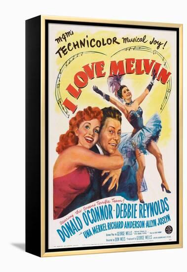 I Love Melvin, L-R: Debbie Reynolds, Donald O'Connor, Debbie Reynolds, 1953-null-Framed Stretched Canvas