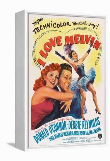 I Love Melvin, L-R: Debbie Reynolds, Donald O'Connor, Debbie Reynolds, 1953-null-Framed Stretched Canvas