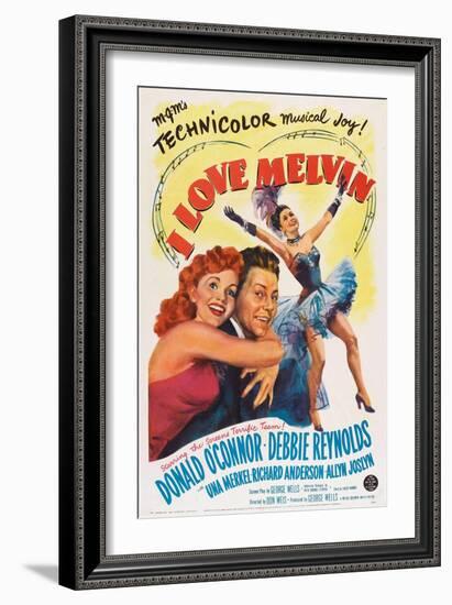 I Love Melvin, L-R: Debbie Reynolds, Donald O'Connor, Debbie Reynolds, 1953-null-Framed Art Print