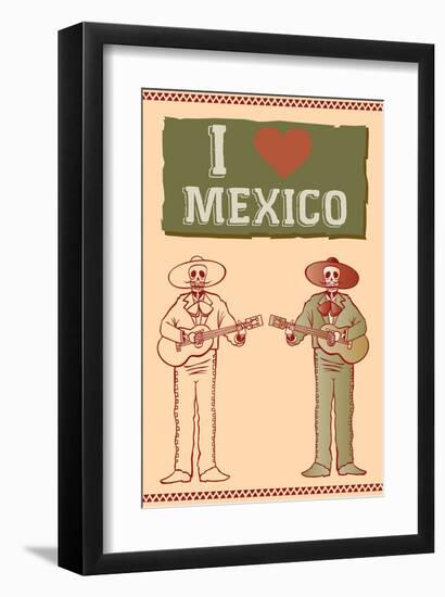 I Love Mexico-null-Framed Art Print