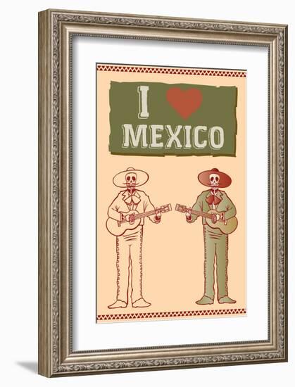 I Love Mexico-null-Framed Art Print