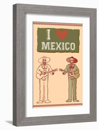 I Love Mexico-null-Framed Art Print