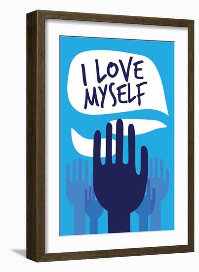 I Love Myself-null-Framed Premium Giclee Print