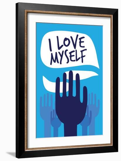 I Love Myself-null-Framed Premium Giclee Print