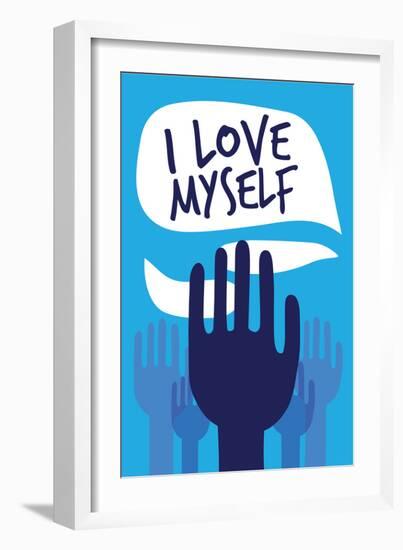 I Love Myself-null-Framed Premium Giclee Print