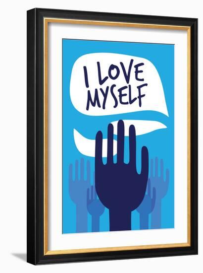 I Love Myself-null-Framed Premium Giclee Print