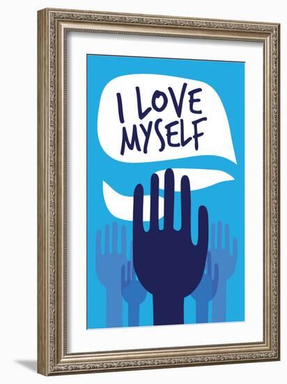 I Love Myself-null-Framed Art Print