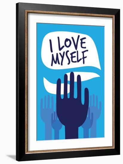 I Love Myself-null-Framed Art Print