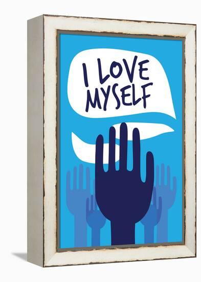 I Love Myself-null-Framed Stretched Canvas