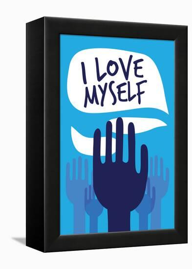 I Love Myself-null-Framed Stretched Canvas