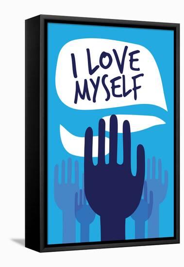 I Love Myself-null-Framed Stretched Canvas