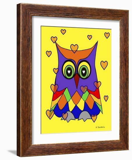 I Love Owls-Sartoris ART-Framed Giclee Print