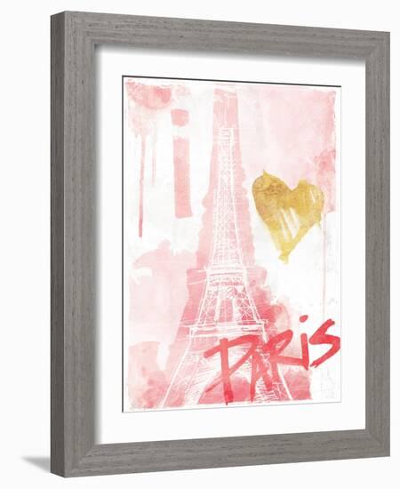 I Love Paris Blush-OnRei-Framed Art Print
