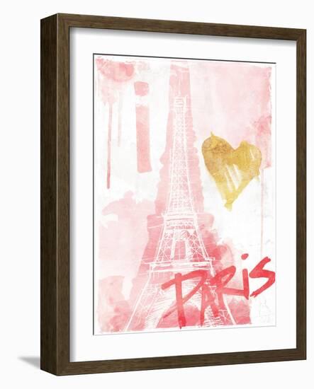 I Love Paris Blush-OnRei-Framed Art Print