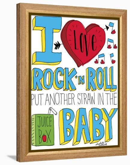 I love Rock n Roll-Elizabeth Caldwell-Framed Premier Image Canvas