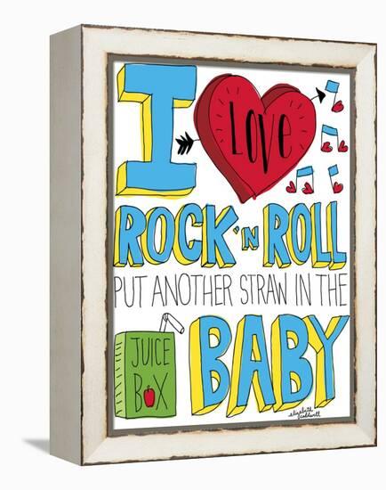 I love Rock n Roll-Elizabeth Caldwell-Framed Premier Image Canvas