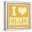 I Love Summer Poster-radubalint-Framed Stretched Canvas