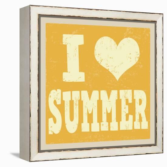 I Love Summer Poster-radubalint-Framed Stretched Canvas