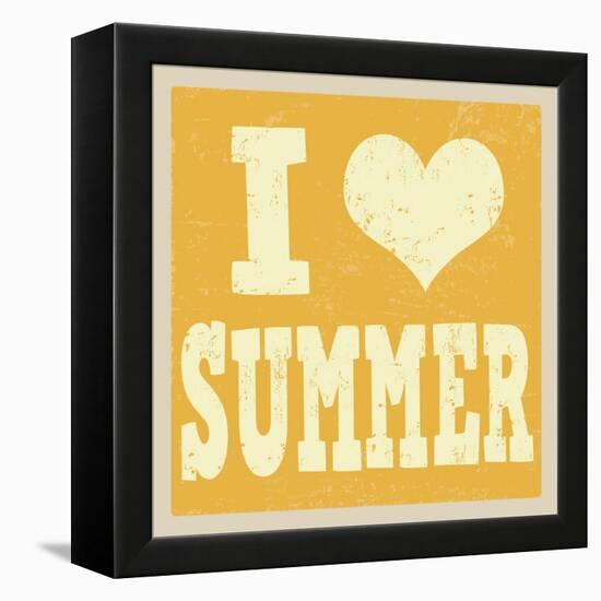 I Love Summer Poster-radubalint-Framed Stretched Canvas