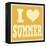I Love Summer Poster-radubalint-Framed Stretched Canvas