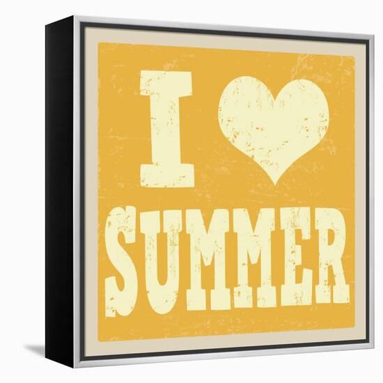 I Love Summer Poster-radubalint-Framed Stretched Canvas