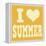 I Love Summer Poster-radubalint-Framed Stretched Canvas