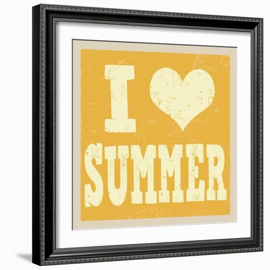 I Love Summer Poster-radubalint-Framed Art Print