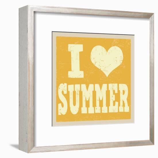 I Love Summer Poster-radubalint-Framed Art Print