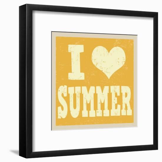 I Love Summer Poster-radubalint-Framed Art Print