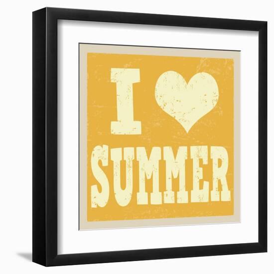 I Love Summer Poster-radubalint-Framed Art Print