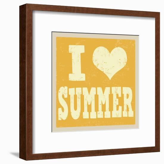 I Love Summer Poster-radubalint-Framed Art Print