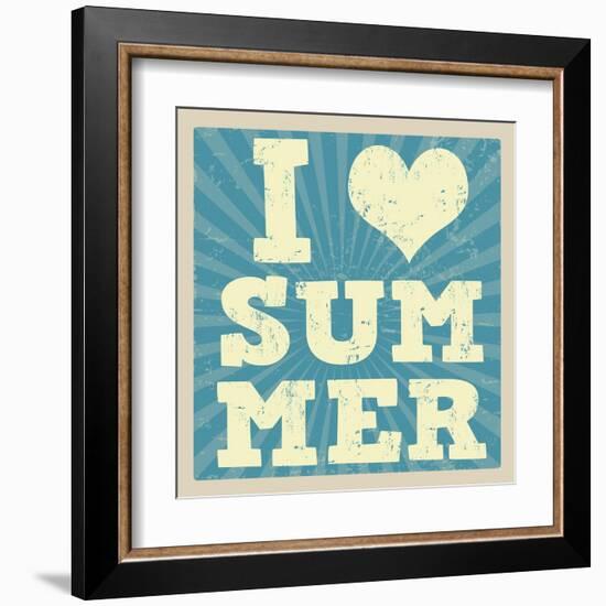 I Love Summer Poster-radubalint-Framed Art Print