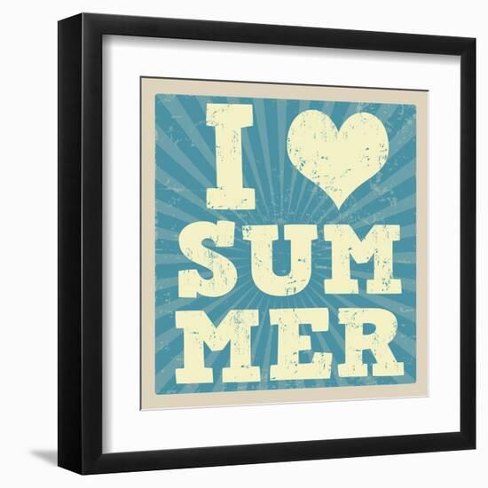 I Love Summer Poster-radubalint-Framed Art Print