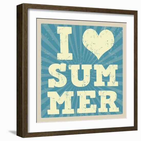 I Love Summer Poster-radubalint-Framed Art Print