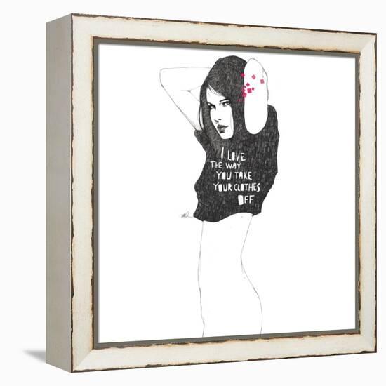 I love the way you take your clothes off-Manuel Rebollo-Framed Stretched Canvas