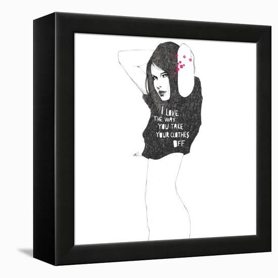 I love the way you take your clothes off-Manuel Rebollo-Framed Stretched Canvas