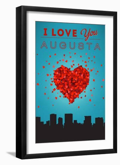 I Love You Augusta, Georgia-Lantern Press-Framed Art Print