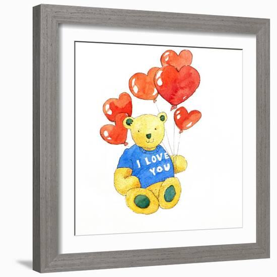 I love you bear - balloon, 2011-Jennifer Abbott-Framed Giclee Print