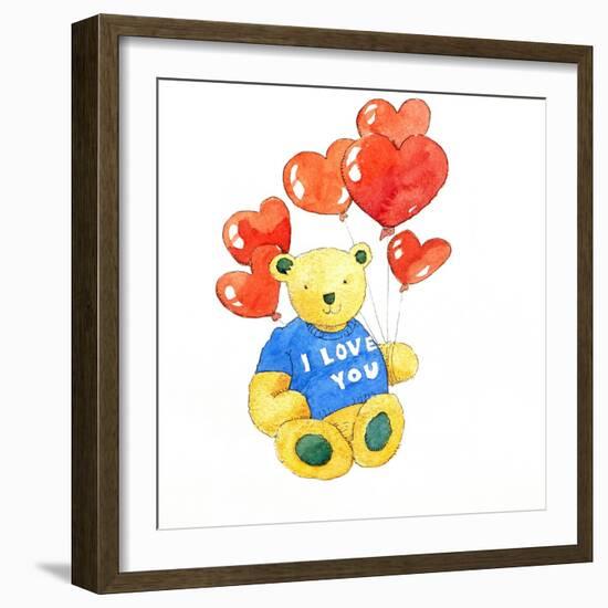 I love you bear - balloon, 2011-Jennifer Abbott-Framed Giclee Print