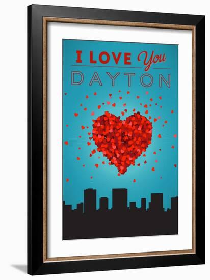 I Love You Dayton, Ohio-Lantern Press-Framed Art Print