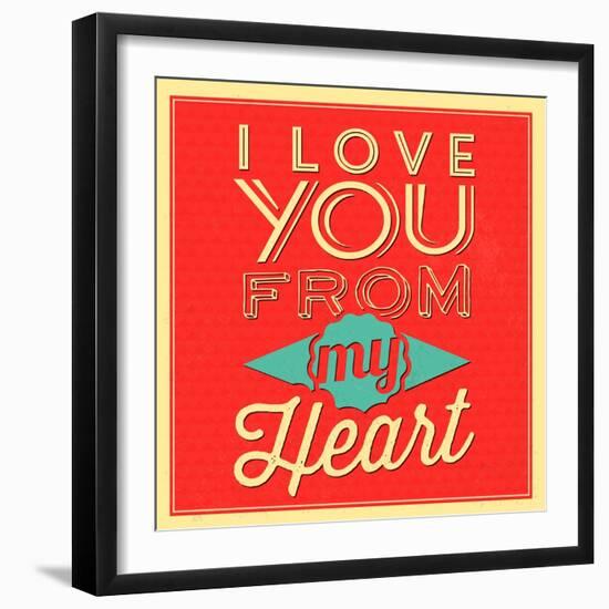 I Love You from My Heart-Lorand Okos-Framed Art Print