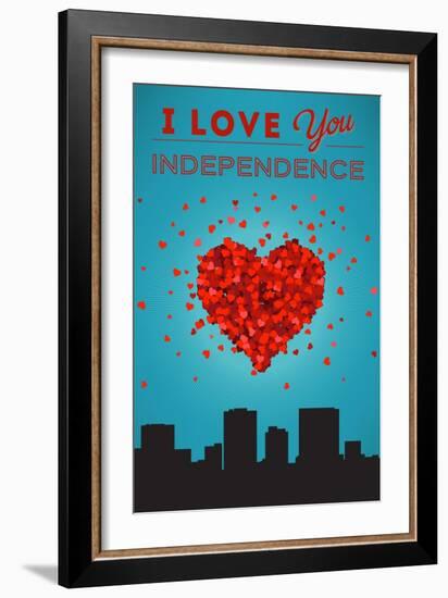 I Love You Independence, Missouri-Lantern Press-Framed Art Print