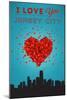 I Love You Jersey City, New Jersey-Lantern Press-Mounted Art Print