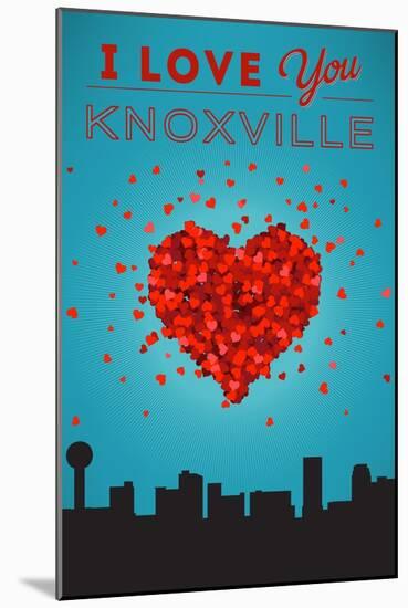 I Love You Knoxville, Tennessee-Lantern Press-Mounted Art Print