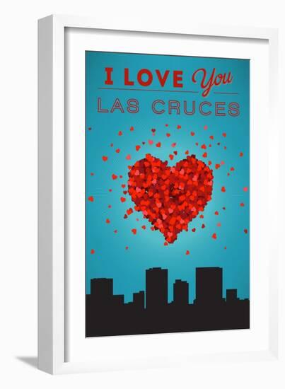 I Love You Las Cruces, New Mexico-Lantern Press-Framed Art Print